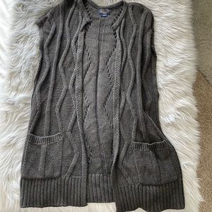 Pendleton open front long sweater vest